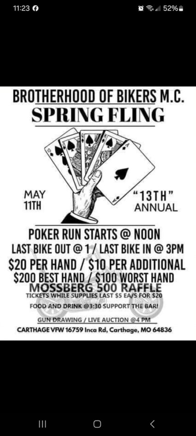 Spring Fling Poker Run