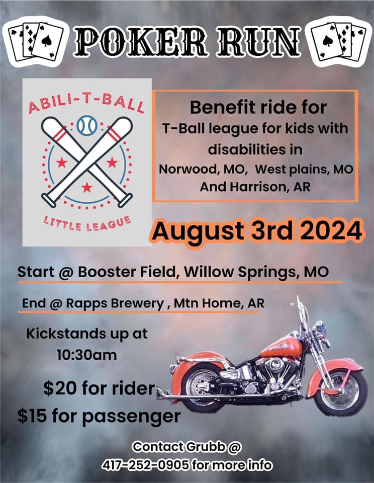 Poker Run for Children's T-Ball League