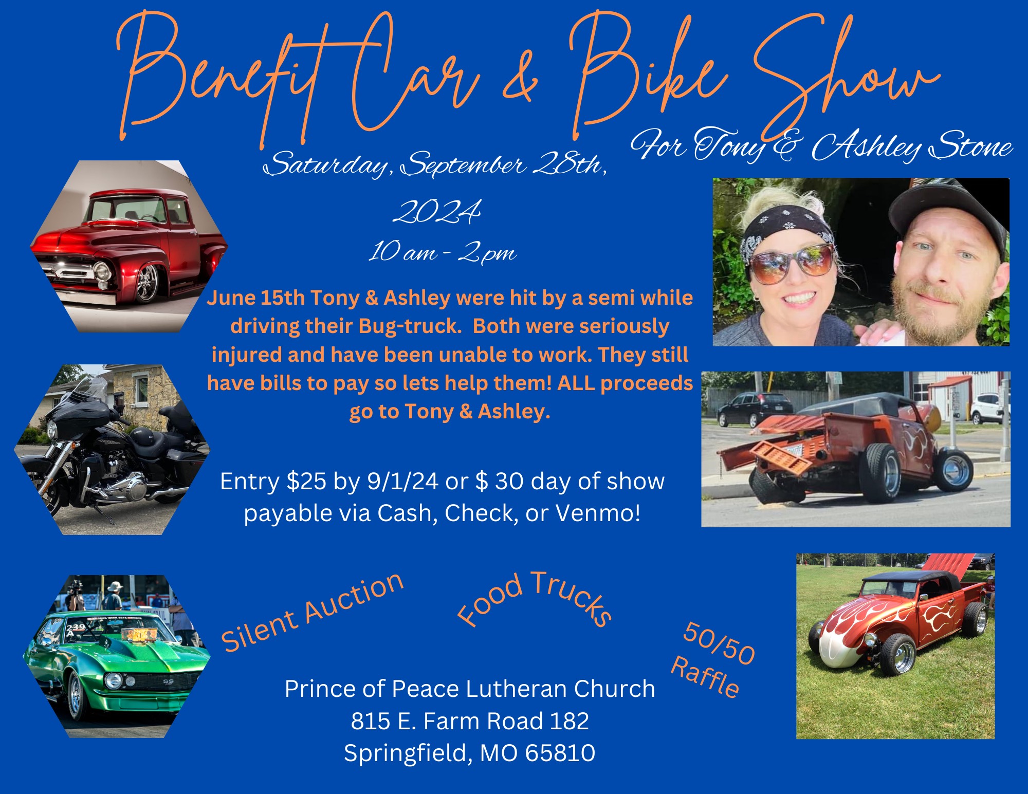 Benefit Car & Bike Show for Tony and Ashely Stone